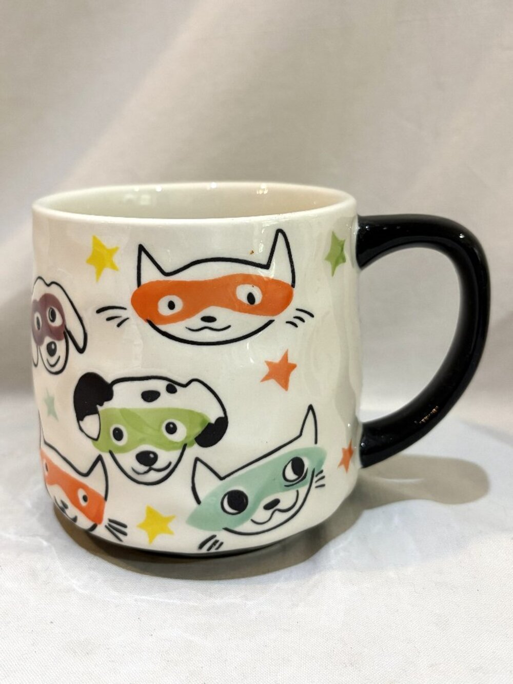 Lang by Design Ceramic Coffee Mug Superhero Dogs and Cats